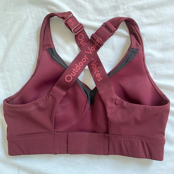 Outdoor Voices Maroon Crossback Sports Bra - Size s/m C cup - Picture 2 of 3
